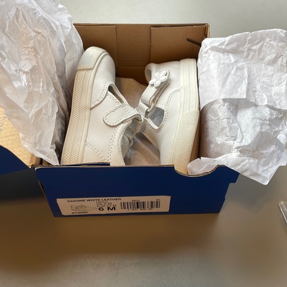 Keds Shoes Infant Girls White Leather Tstrap Tennis Shoes Euc Poshmark